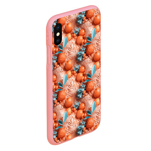 Чехол iPhone XS Max матовый Сочные фрукты клипарт / 3D-Баблгам – фото 2