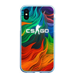 Чехол iPhone XS Max матовый Cs Go Logo Color