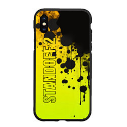 Чехол iPhone XS Max матовый Standoff Logo Graffity, цвет: 3D-черный