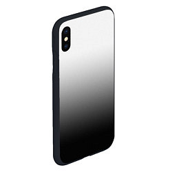 Чехол iPhone XS Max матовый Бело-чёрный градиент, цвет: 3D-черный — фото 2