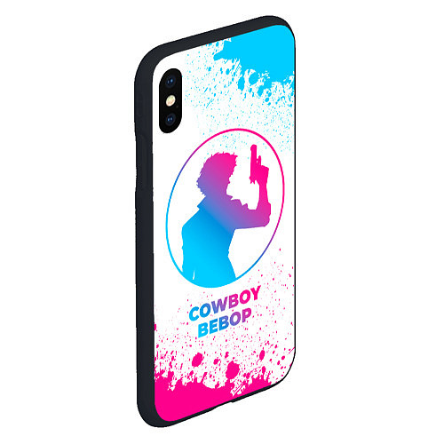 Чехол iPhone XS Max матовый Cowboy Bebop neon gradient style / 3D-Черный – фото 2