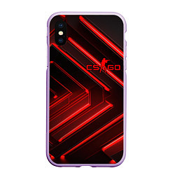 Чехол iPhone XS Max матовый Red neon CS GO