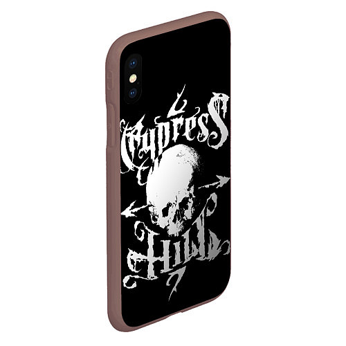 Чехол iPhone XS Max матовый Cypress hill - skull arrows / 3D-Коричневый – фото 2