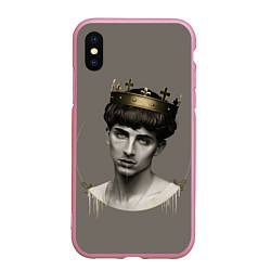 Чехол iPhone XS Max матовый Король Тимоти, цвет: 3D-розовый