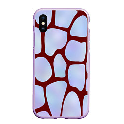 Чехол iPhone XS Max матовый Клеточная ткань, цвет: 3D-сиреневый