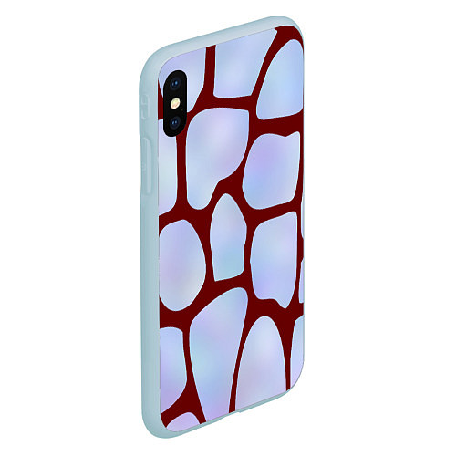 Чехол iPhone XS Max матовый Клеточная ткань / 3D-Голубой – фото 2