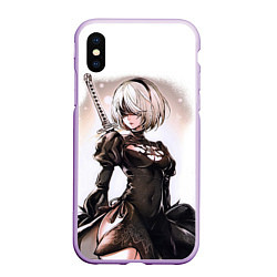 Чехол iPhone XS Max матовый Nier: Automata - 2B TechnoBlade