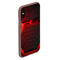 Чехол iPhone XS Max матовый Red neon CS GO, цвет: 3D-коричневый — фото 2