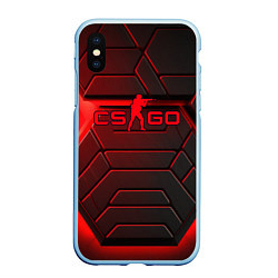 Чехол iPhone XS Max матовый Red neon CS GO