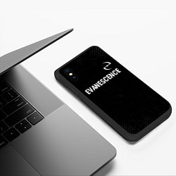 Чехол iPhone XS Max матовый Evanescence glitch на темном фоне: символ сверху, цвет: 3D-черный — фото 2