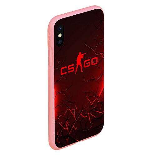 Чехол iPhone XS Max матовый CSGO logo dark red / 3D-Баблгам – фото 2