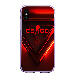 Чехол iPhone XS Max матовый CS GO red light