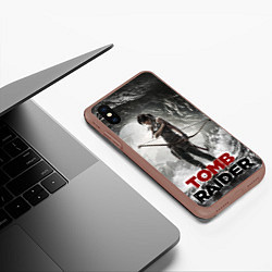 Чехол iPhone XS Max матовый Rise of the tomb rider, цвет: 3D-коричневый — фото 2