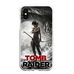 Чехол iPhone XS Max матовый Rise of the tomb rider, цвет: 3D-белый