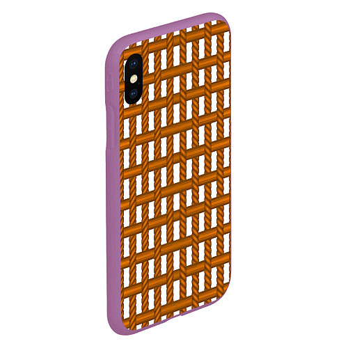 Чехол iPhone XS Max матовый Веревочный дизайн / 3D-Фиолетовый – фото 2