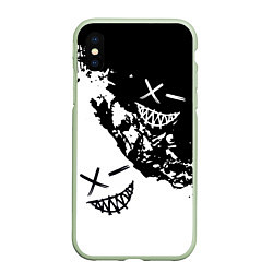 Чехол iPhone XS Max матовый Smile - black and white