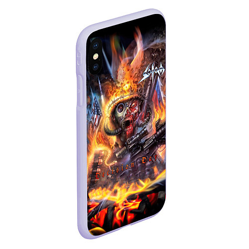 Чехол iPhone XS Max матовый Sodom Decision day / 3D-Светло-сиреневый – фото 2