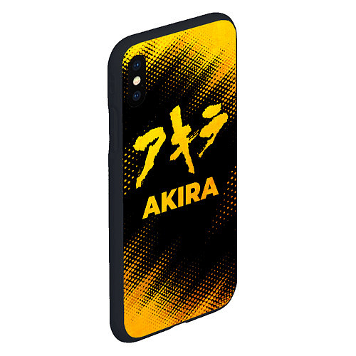 Чехол iPhone XS Max матовый Akira - gold gradient / 3D-Черный – фото 2