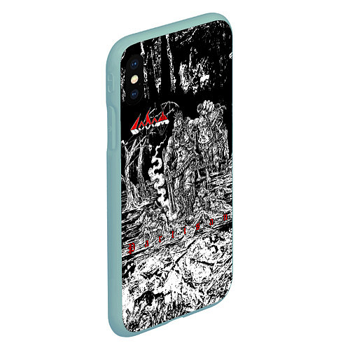 Чехол iPhone XS Max матовый Sodom Partisan / 3D-Мятный – фото 2