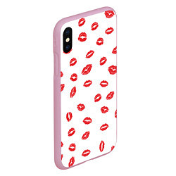 Чехол iPhone XS Max матовый Kiss, цвет: 3D-розовый — фото 2