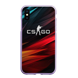 Чехол iPhone XS Max матовый CS GO dark abstract logo