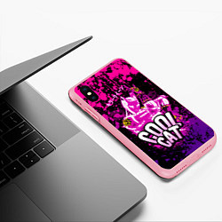 Чехол iPhone XS Max матовый Jo Jo - Королева убийца cool cat, цвет: 3D-баблгам — фото 2