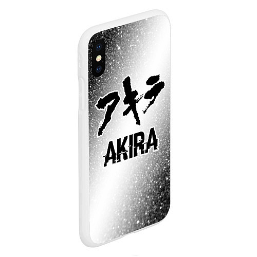 Чехол iPhone XS Max матовый Akira glitch на светлом фоне / 3D-Белый – фото 2
