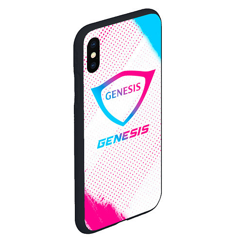 Чехол iPhone XS Max матовый Genesis neon gradient style / 3D-Черный – фото 2