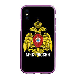 Чехол iPhone XS Max матовый МЧС России - герб