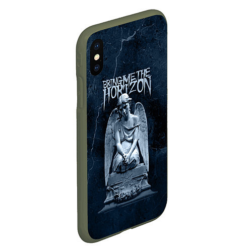 Чехол iPhone XS Max матовый Bring Me The Horizon Angel / 3D-Темно-зеленый – фото 2