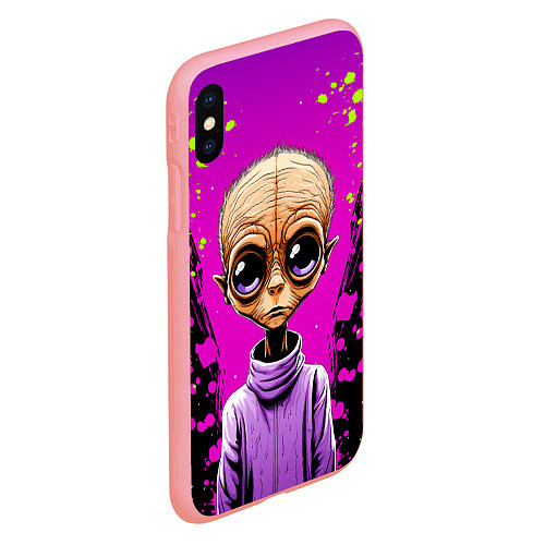 Чехол iPhone XS Max матовый Alien - comics art style / 3D-Баблгам – фото 2