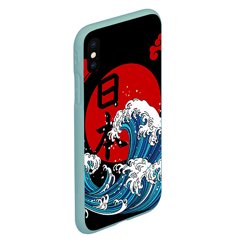 Чехол iPhone XS Max матовый Japan sea / 3D-Мятный – фото 2