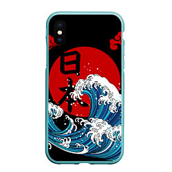 Чехол iPhone XS Max матовый Japan sea, цвет: 3D-мятный