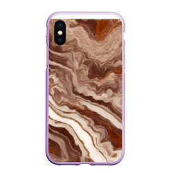 Чехол iPhone XS Max матовый Коричневая яшма