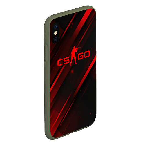 Чехол iPhone XS Max матовый CS GO red light / 3D-Темно-зеленый – фото 2