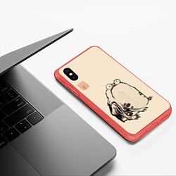 Чехол iPhone XS Max матовый Лягушка - Ито Джакучу, цвет: 3D-красный — фото 2