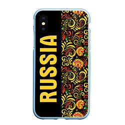 Чехол iPhone XS Max матовый Russia хохлома