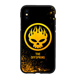 Чехол iPhone XS Max матовый The Offspring - gold gradient, цвет: 3D-черный