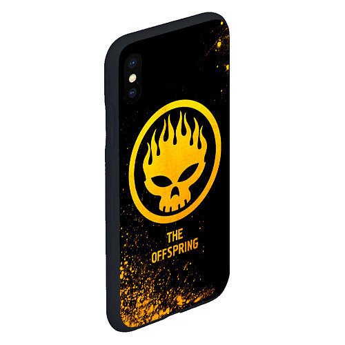 Чехол iPhone XS Max матовый The Offspring - gold gradient / 3D-Черный – фото 2