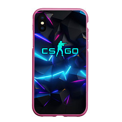 Чехол iPhone XS Max матовый CS GO neon style