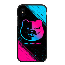 Чехол iPhone XS Max матовый Danganronpa - neon gradient, цвет: 3D-черный