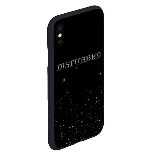 Чехол iPhone XS Max матовый Disturbed stars / 3D-Черный – фото 2
