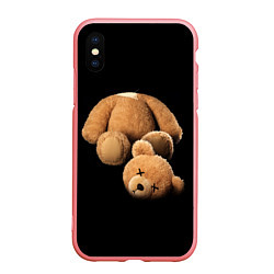 Чехол iPhone XS Max матовый Плюшевый медведь с оторванной головой