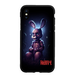 Чехол iPhone XS Max матовый Бонни Фнаф, цвет: 3D-черный