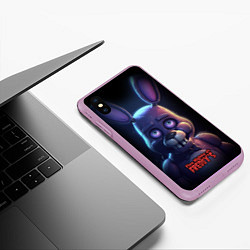 Чехол iPhone XS Max матовый Bonnie FNAF, цвет: 3D-сиреневый — фото 2