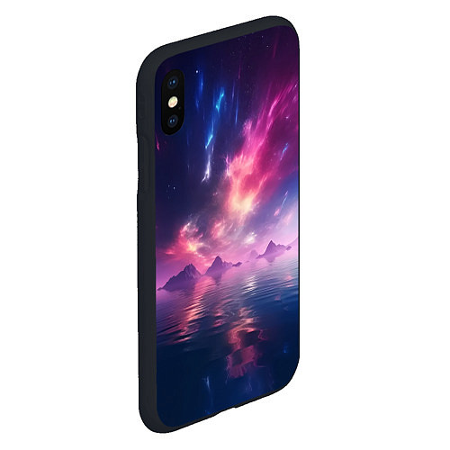 Чехол iPhone XS Max матовый Space and islands / 3D-Черный – фото 2