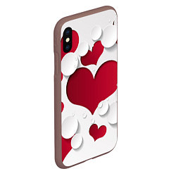 Чехол iPhone XS Max матовый С любовью для вас, цвет: 3D-коричневый — фото 2