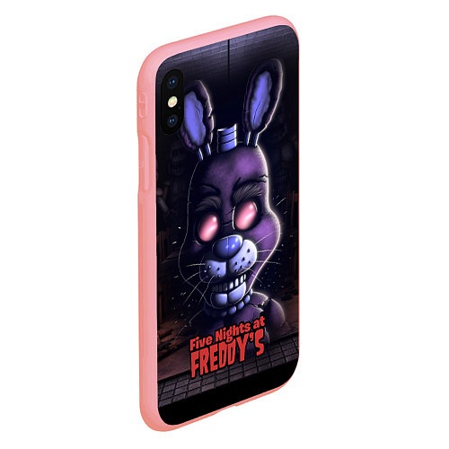 Чехол iPhone XS Max матовый Five Nights at Freddys Bonnie / 3D-Баблгам – фото 2