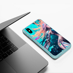 Чехол iPhone XS Max матовый Лига стихий, цвет: 3D-мятный — фото 2