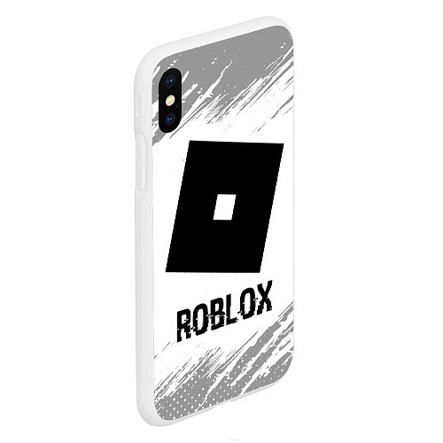 Чехол iPhone XS Max матовый Roblox glitch на светлом фоне / 3D-Белый – фото 2